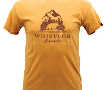 Bear Forest Mtn. F/F - Whistler BC - T-Shirt - Heather Mustard - Scn.
