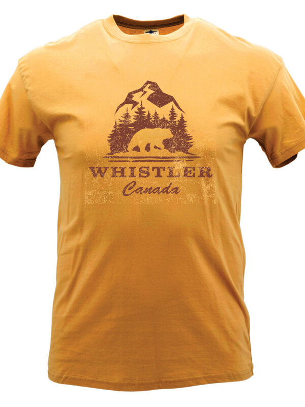 Bear Forest Mtn. F/F - Whistler BC - T-Shirt - Heather Mustard - Scn.