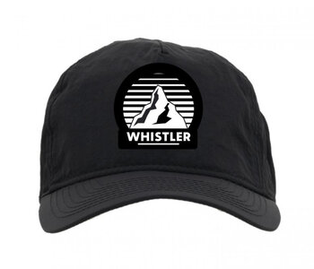 Ballcap - Emb. App. Mountain Stripes - Whistler - LH4000 Black - Nylon
