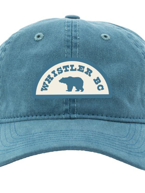 Ballcap - Applique Arch Patch With Bear - Whistler BC 1500 - Sea Salt