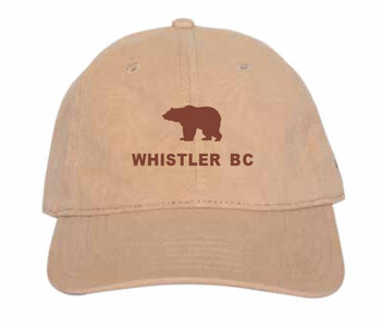 Ballcap - Emb. Grizzly Bear  - Whistler BC - 1500 -  Khaki