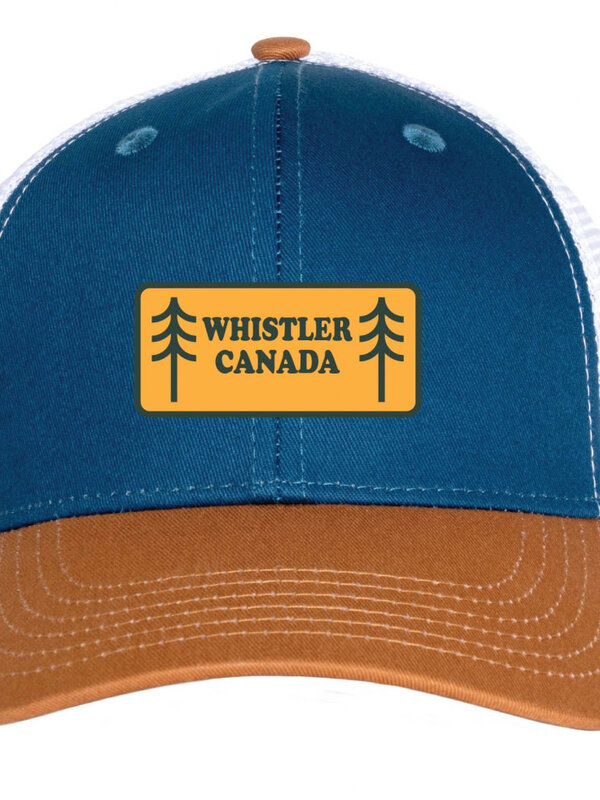 Ballcap - Rectangle Trees - Whistler LH2100 Camel /Drk Navy/White