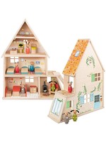 Moulin Roty La Grande Famille - Wooden Cottage Doll House with Furniture