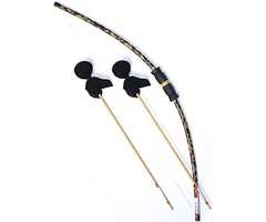 Standard  Python Bow, Gold Metallic and Yellow Arrows w Trifold Target