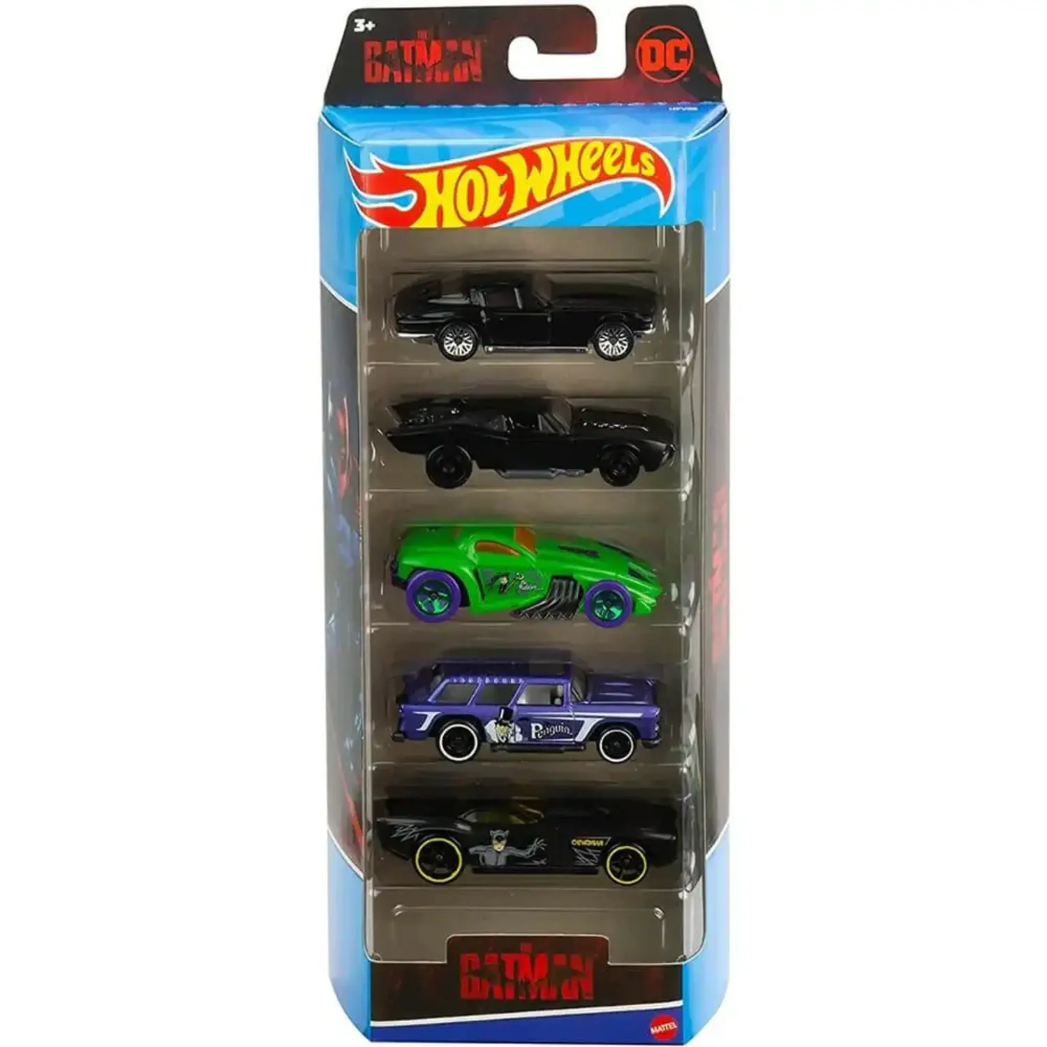 Hot Wheels DC Batman 5pk Car Set HW Mud Puddle Toys