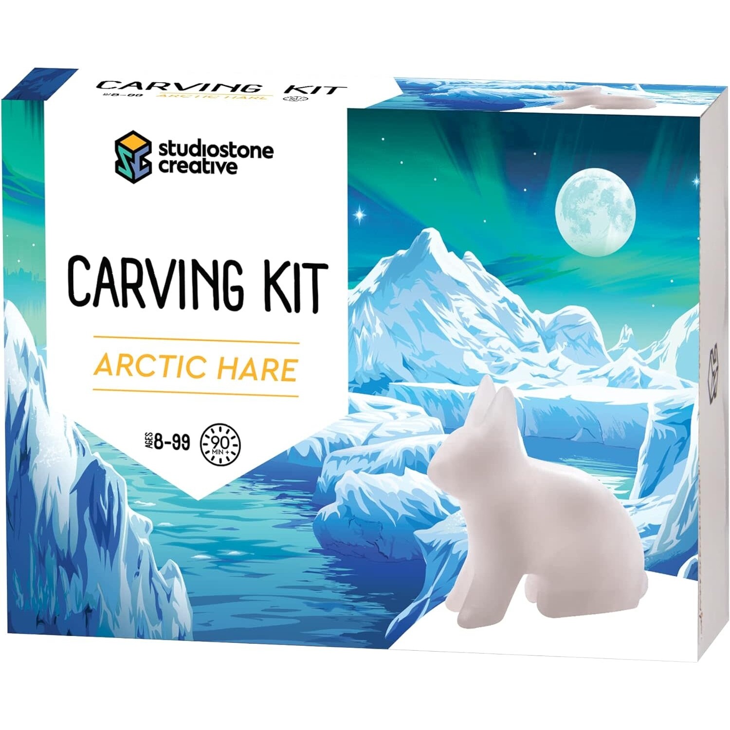 Soapstone Carving Kit: Arctic Hare - Mud Puddle Toys
