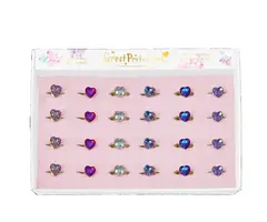 Great Pretenders Gem Of My Heart Spinner Rings, 24pc