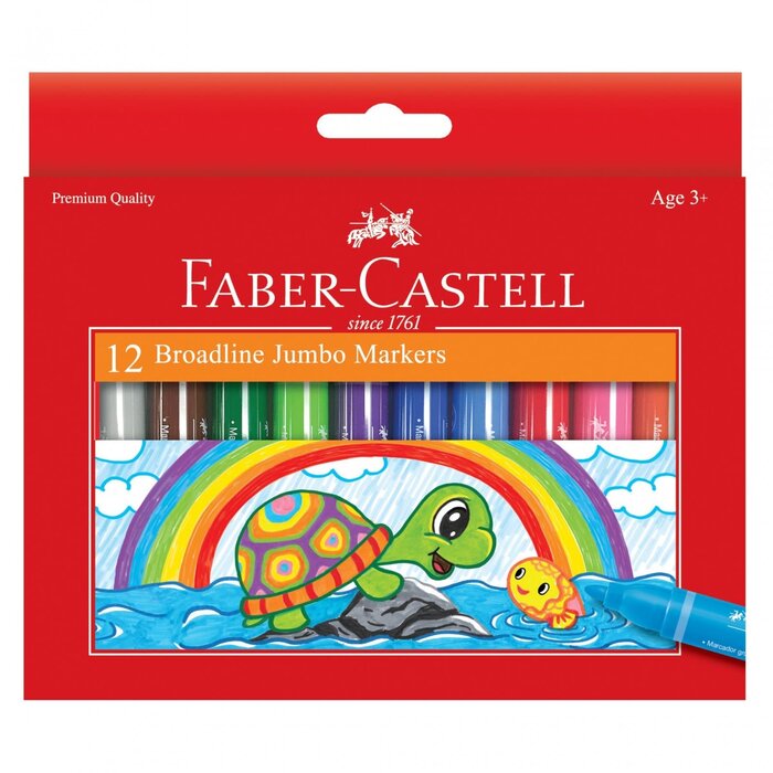 Faber Castell Jumbo Broadline Markers 12ct