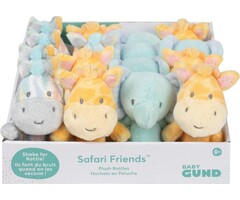 Baby Gund Safari Friends Stick Rattles CDU, 3 in (Assorted