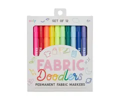 Ooly Fabric Doodlers Markers - Set of 12