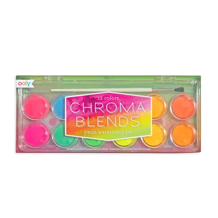 Ooly Chroma Blends: Neon Watercolor Set (13 PC Set)