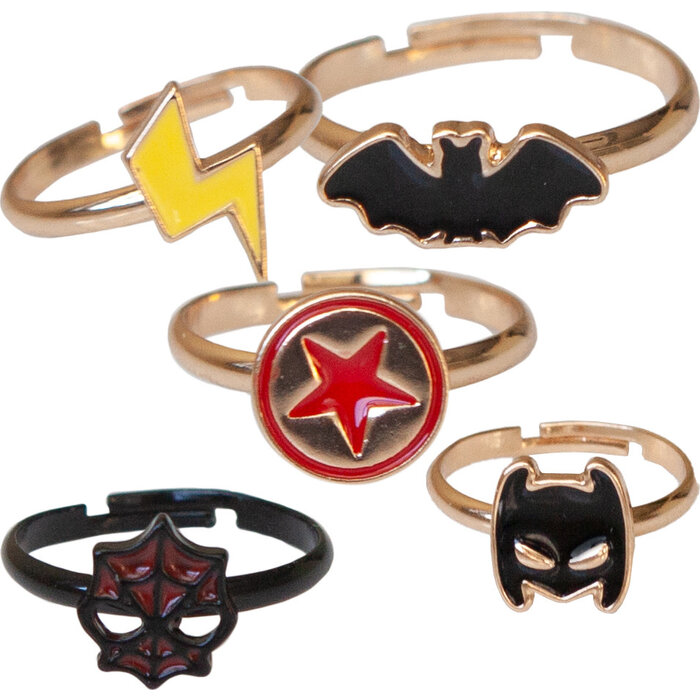 Great Pretenders Superhero Rings, 24pcs, Assorted