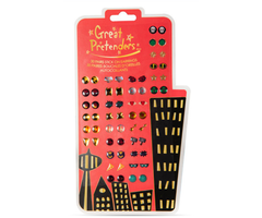 Great Pretenders Superhero Sticker Earrings, 30 Pairs