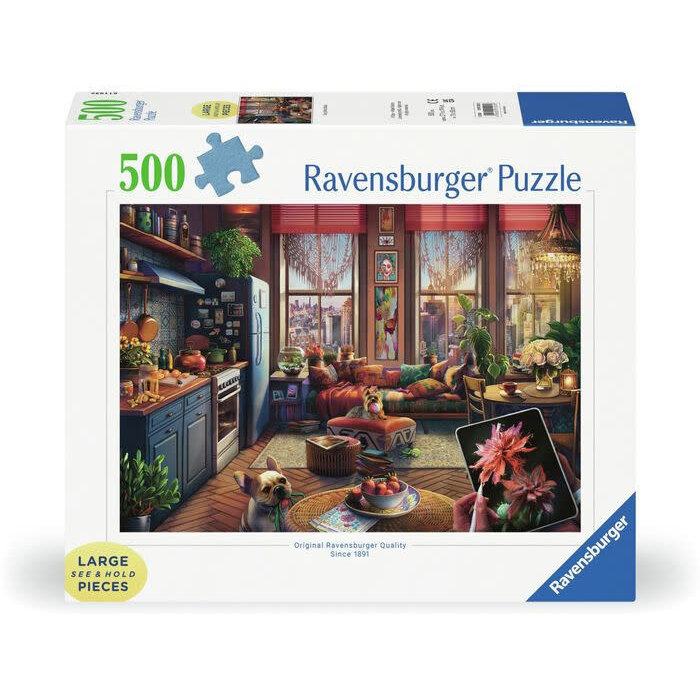 Ravensburger Cozy BoHo Studio 500 pc Puzzle Large Format