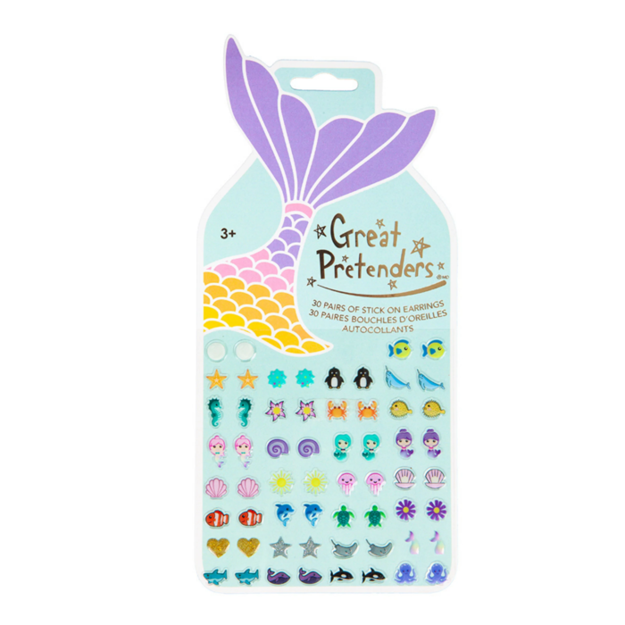 Great Pretenders Mermaid Sticker Earrings, 30 Pairs