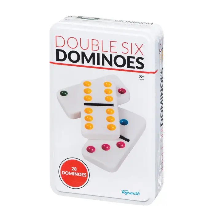 Toysmith Cardinal Double Six Dominoes In Color Collectors Tin