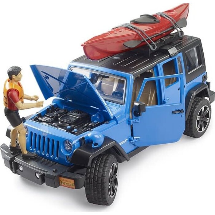 Bruder NEW Jeep Wrangler Rubicon w Kajak and figure