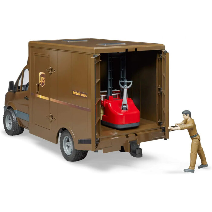 Bruder MB Sprinter UPS Truck with Manually Operated Pallet Jack