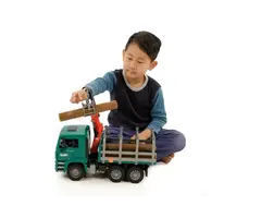 Bruder MAN TGA Timber Truck with Loading Crane with 3 Trunks