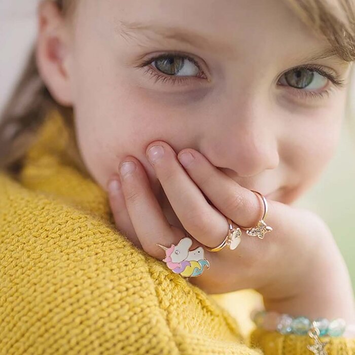 Great Pretenders Boutique Butterfly & Unicorn Ring, 3pcs