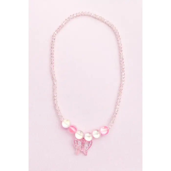 Great Pretenders Boutique Holo Pink Crystal Necklace