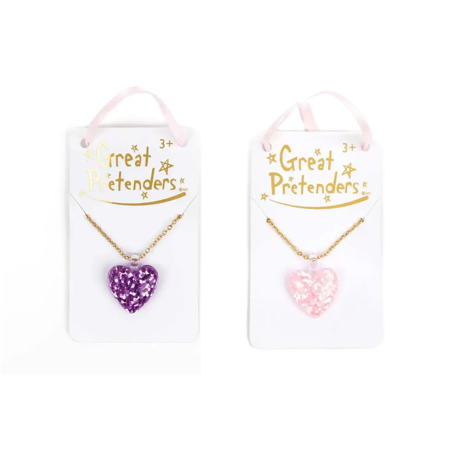 Great Pretenders Boutique Glitter Heart Necklace Great Pretenders Boutique Glitter Heart Necklace