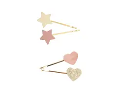 Great Pretenders Boutique Matte Star Bobby Hairclips, 2pc, Assorted (Avail:06/08/25)