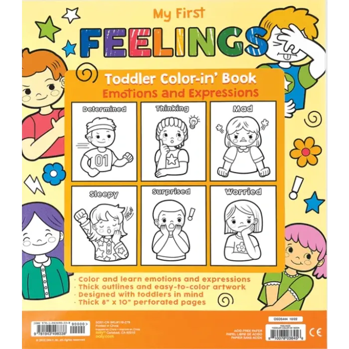 Ooly Toddler Coloring Book: Feelings