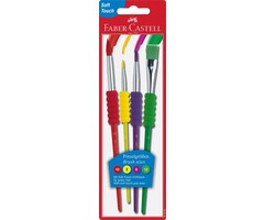 Faber-Castell 4 Pack Soft Grip Brushes