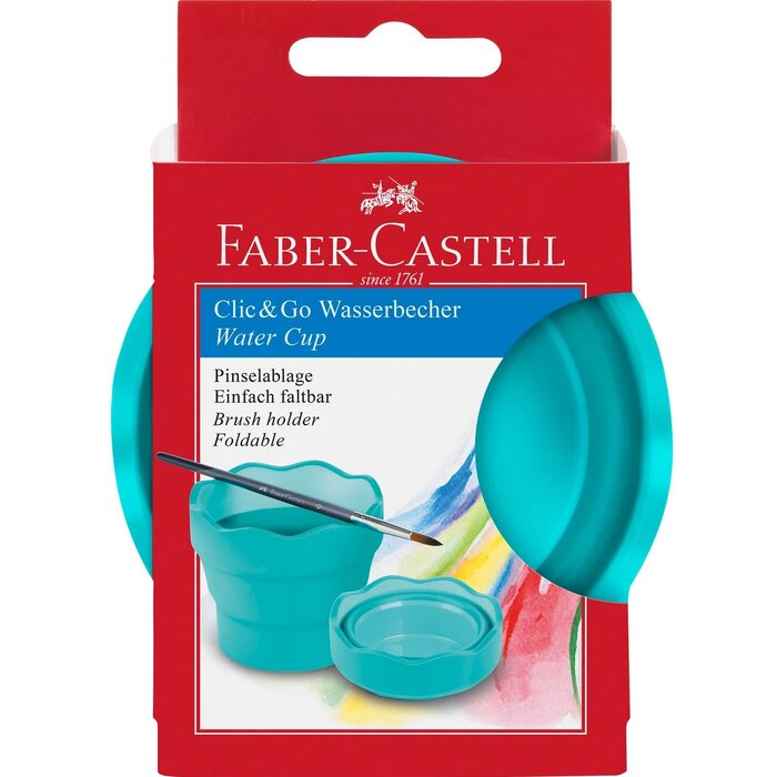Faber Castell Clic&Go® Collapsible Water Cup - Turquoise