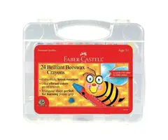 Faber Castell 24ct Brilliant Beeswax Crayons in Storage Case