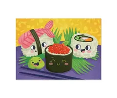 Peaceable Kingdom & Mindware Sushi Glitter Birthday Greeting Card