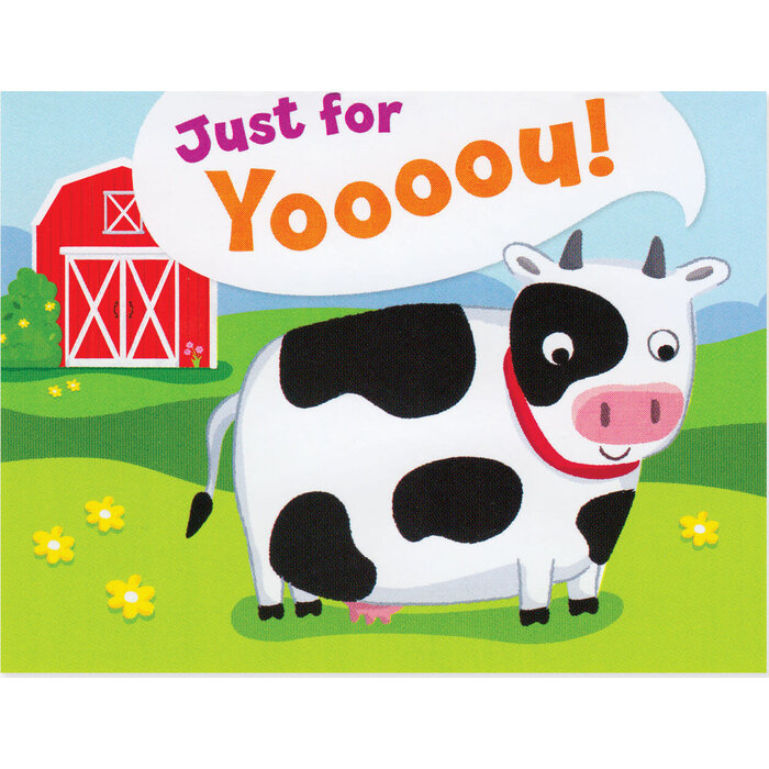 Peaceable Kingdom & Mindware Moo Cow Gift Enclosure - Small Greeting Card