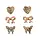 Boutique Dazzle Studded Earrings, 3 Sets