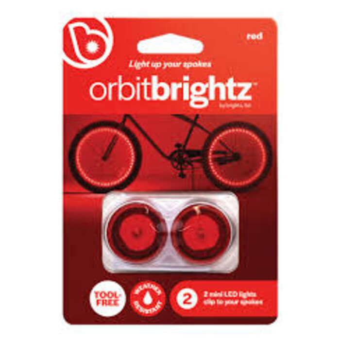 Brightz Orbit - Red Bike Spoke Lights 2 pk