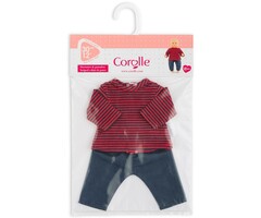 Corolle Baby Dolls Clothes/Mes Vetements 12" Pants & Striped T-Shirt