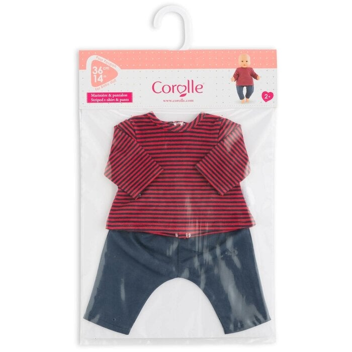 Corolle Baby Dolls Clothes/Mes Vetements 14" Pants & Striped T-Shirt