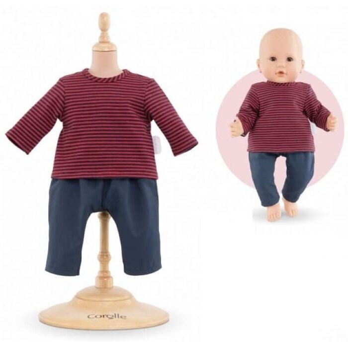 Corolle Baby Dolls Clothes/Mes Vetements 14" Pants & Striped T-Shirt
