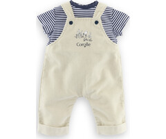 Corolle Baby Dolls 12" T-Shirt & Ecru Overalls Corolle