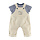 14" T-Shirt & Ecru Overalls Corolle