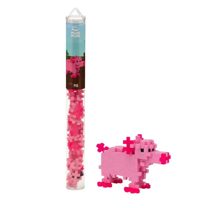 Plus-Plus Tube Pink Pig