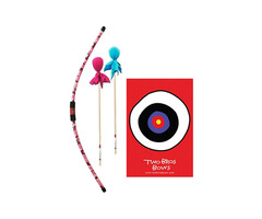 Standard Pink Camo Bow, Pink and Aqua Arrows w Trifold Target