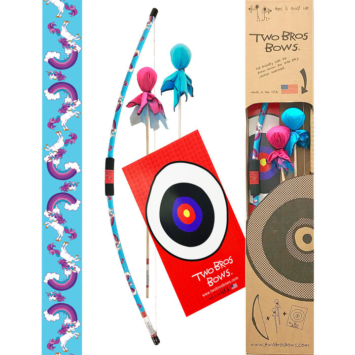 Unicorn Bow, Princess and Sky Arrows w Trifold Target