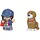 Little People Figures 2pk Postal Carrier Lady and Dog