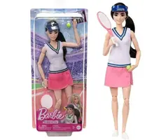 Barbie Barbie Careers Fashion Doll & Accessories, Made to Move Tennis Player Wearing Removable Outfit with Racket & Ball, 22 Bendable Joints
