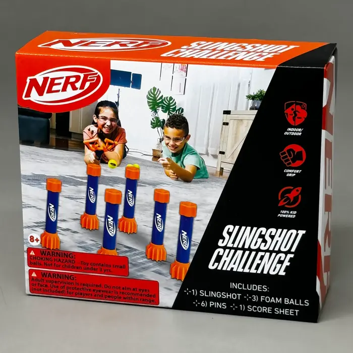 NERF SLINGSHOT CHALLENGE (Nerf) GAME