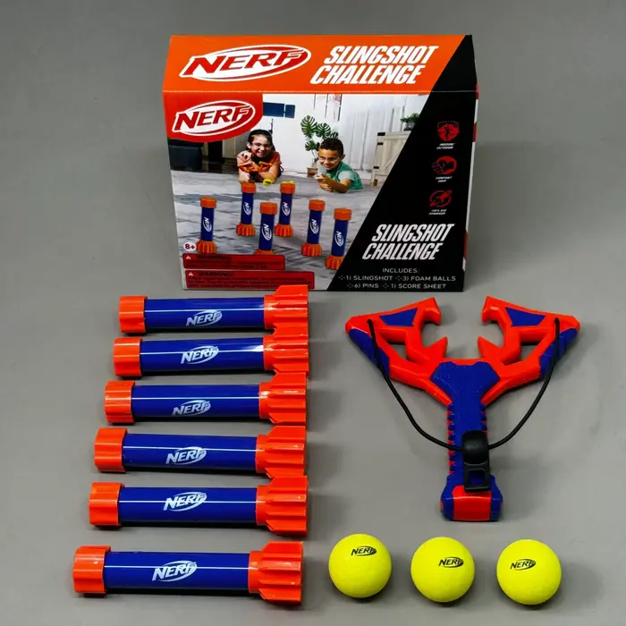 NERF SLINGSHOT CHALLENGE (Nerf) GAME