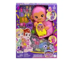 Polly Pocket Mam Monkey and Baby 2 in 1 Purse Compact - PP
