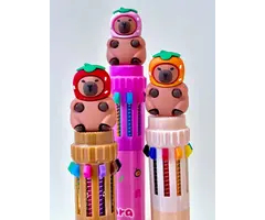 Capybara Fruit Hat 10-Color Ball Pen-36
