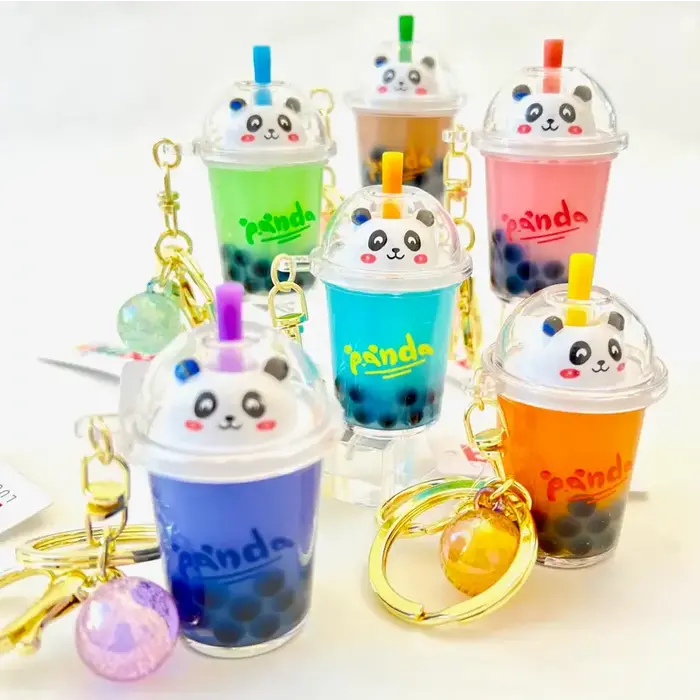 Panda Boba Tea Keychain